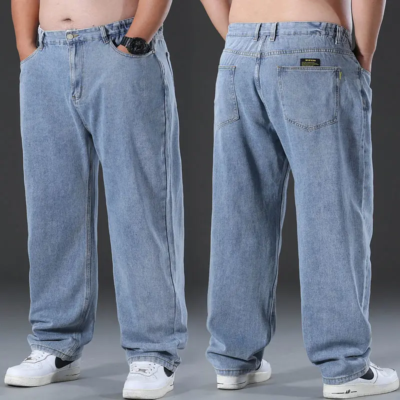 Men's Loose Fit Baggy Jeans Casual Street Style Comfy Denim - Temu Malaysia-saigonsouth.com.vn