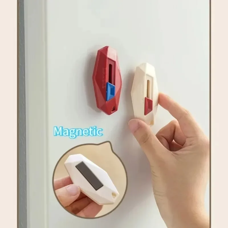 1pc 다기능 미니 포장 풀기 도구 자동 리바운드 휴대용 톱니형 포장 풀기 장치 미니 커터 편지 오프너