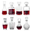 Light Luxury Crystal Glass Bottle Nordic Transparent Rhombic Relief Red Wine Decanter Storage Wine Bottle Kitchen Accessories 1