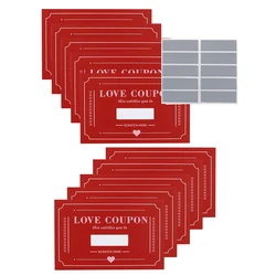 Romantic Scratch - Off Coupon Book - Fun Date Night & Anniversary Activity Cards, Perfect Valentine's Day Gift (10Pcs Red)