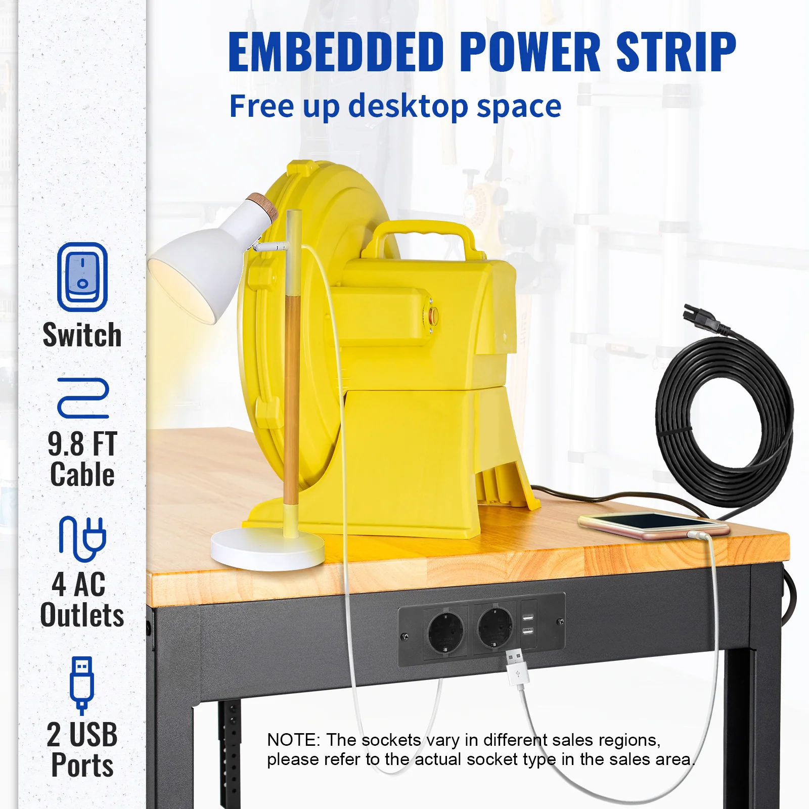 Adjustable Oak Workbench for Home and Garage