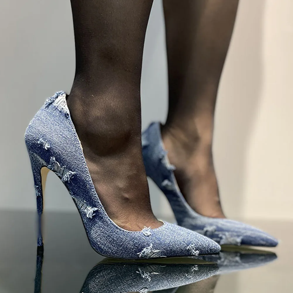 Dolce & Gabbana crystal-embellished Denim Pumps - Farfetch