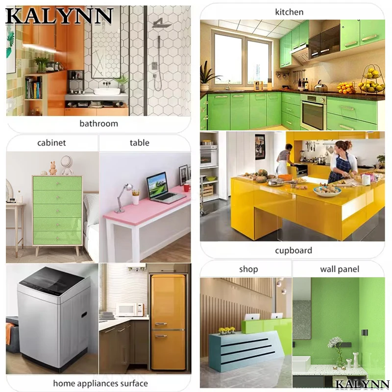 Emerald Green Self-Adhesive Decorative Film for Furniture and Cabinets - Waterproof Vinyl Wallpaper