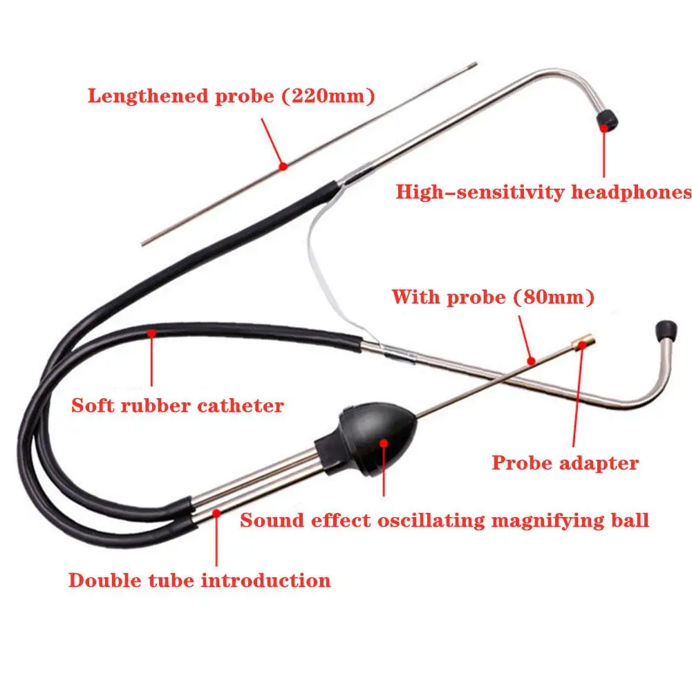 Ear-hook Car Stethoscope Stethoscope Detects Engine Cylinder Abnormal Noise Diagnostic Tool Car Hearing Tester Car Repair Tool images - 6
