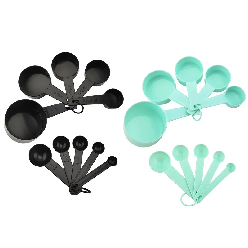 Measuring Cups Spoons Baking  Plastic Measuring Spoons Scale - 5pcs/set  7color - Aliexpress