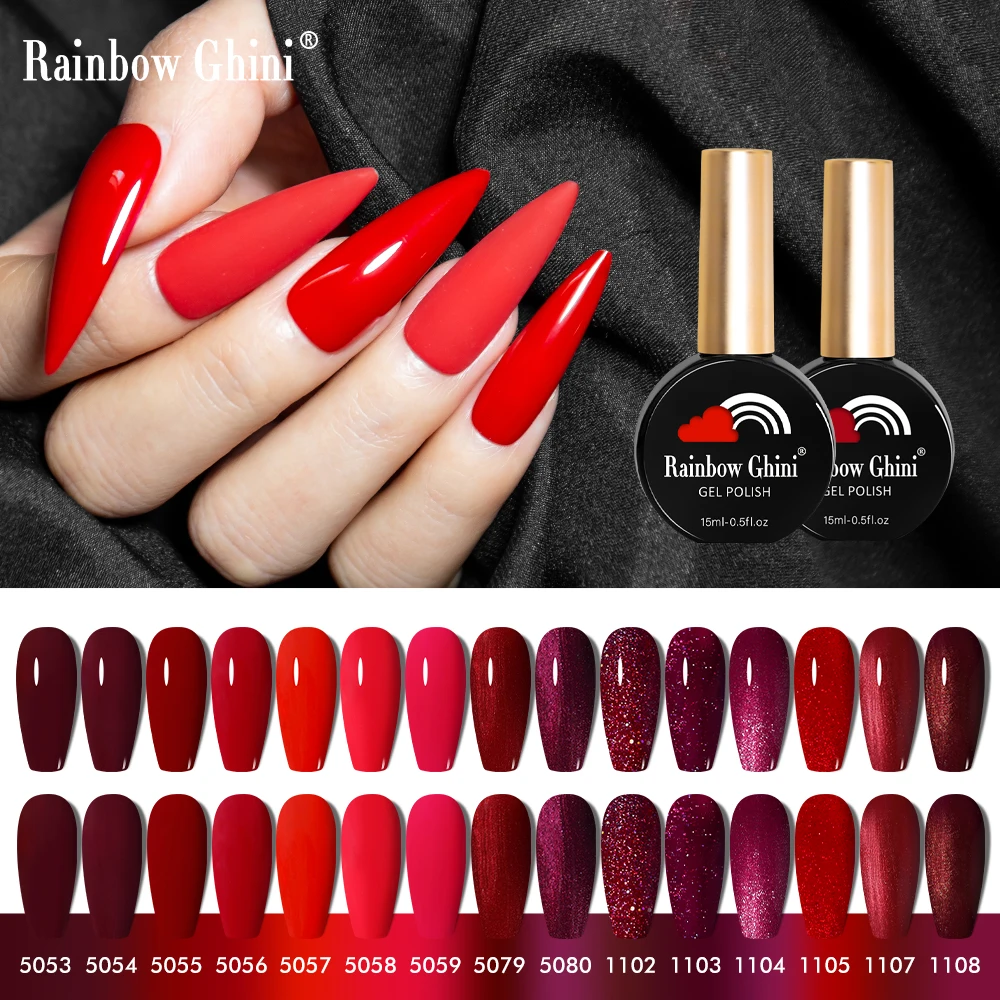 7ml Nail Gel Polish Red Dark Gel Polish Semi Permanent Nail Art Manicure  Soak Off LED UV Gel Nail Varnishes лак для ногтей - AliExpress