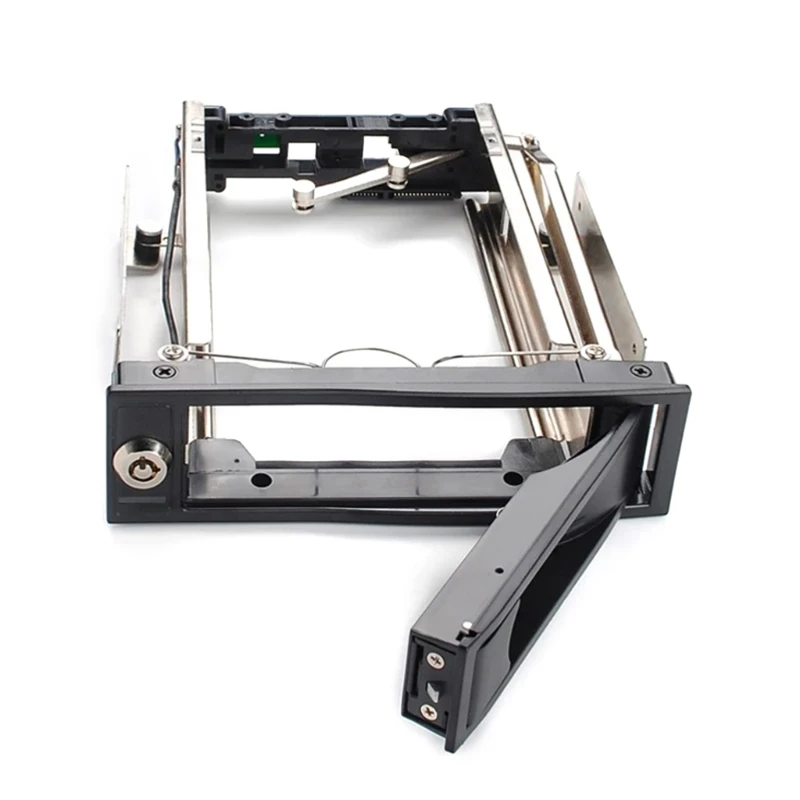 3.5 to 5.25 Hard Hot Swap Bay Stainless Internal Mounting Bracket Adapter 3.5 inch HDD Frame with Lock & LED hard disk mounting bracket