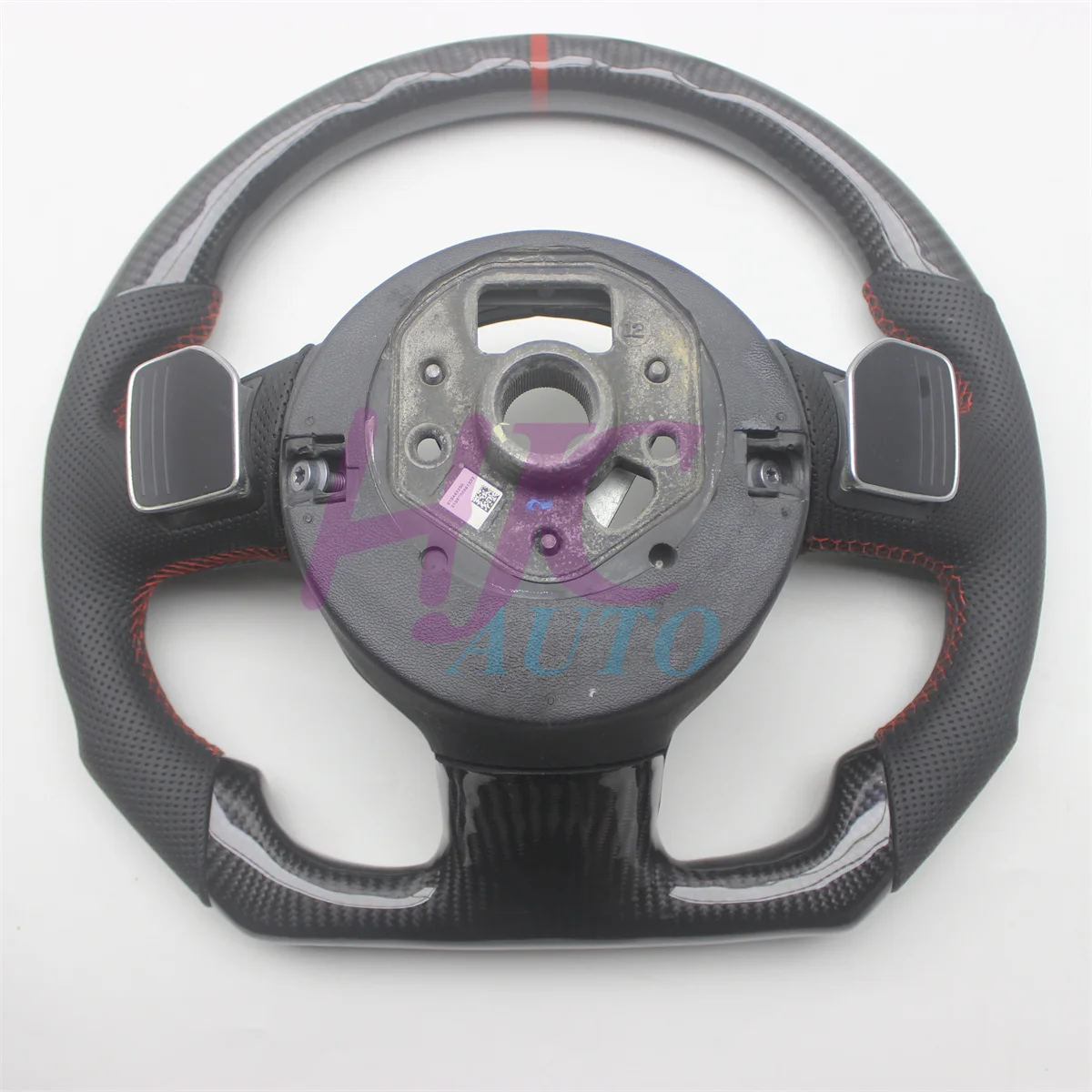 아우디 TT MK2 가죽 진짜 탄소 섬유 스티어링 휠 교체품, 2006-2014