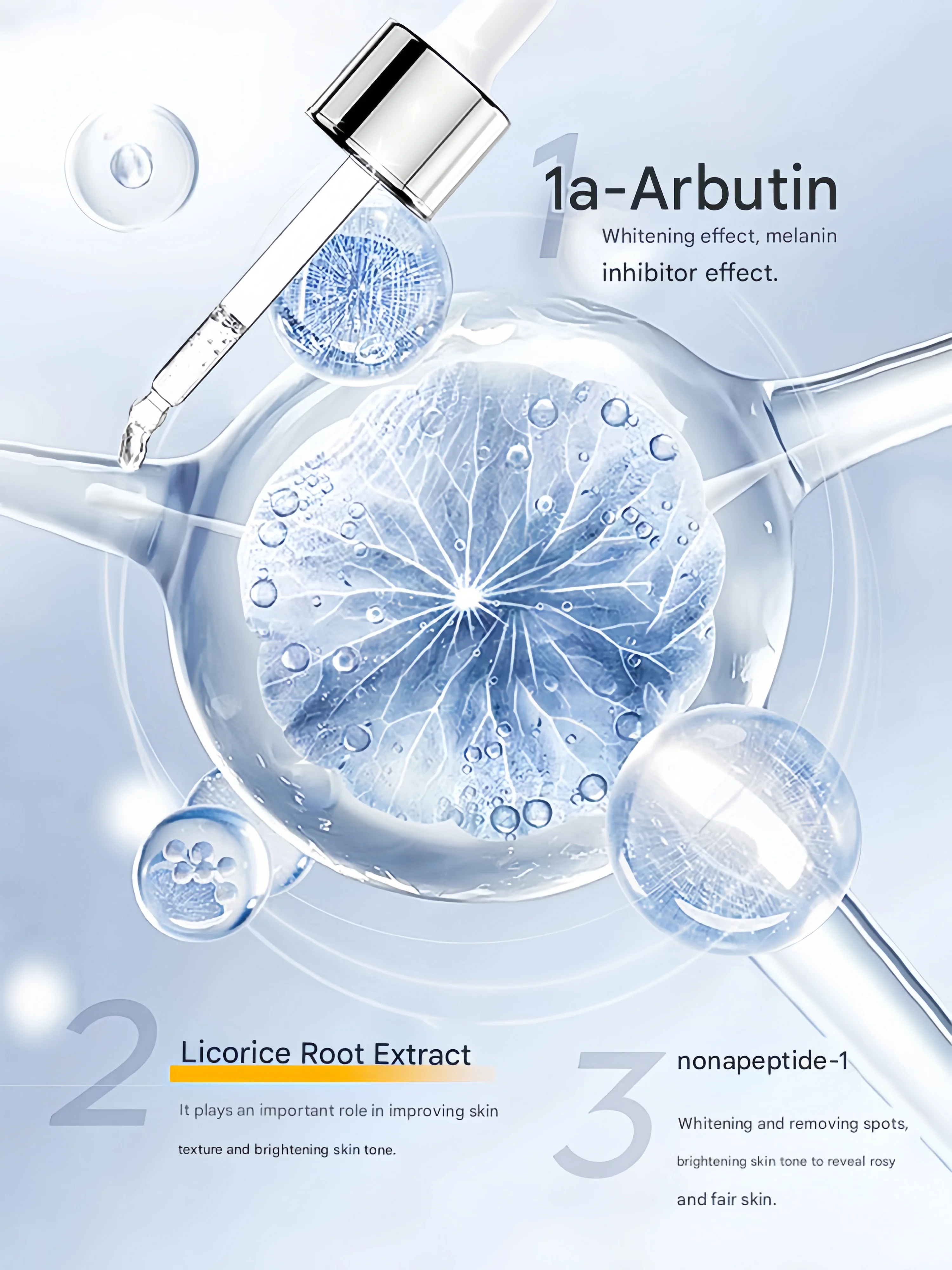 Whitening and Freckle Removing Aqua Essence To Improve Dark, Yellow and Rough Skin, Moisturize and Brighten Skin Tone 4