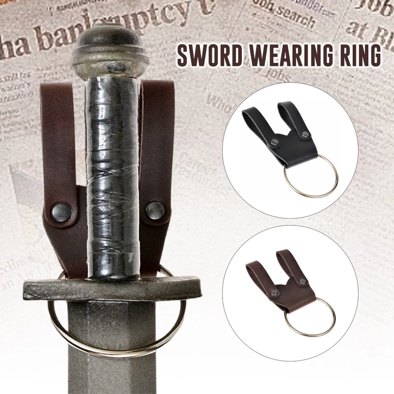 

Medieval Renaissance Cosplay Sword Belt Waist Scabbard Sword Frame Larp Vintage Ring Prop Nordic New Warrior Axe Metal Rings
