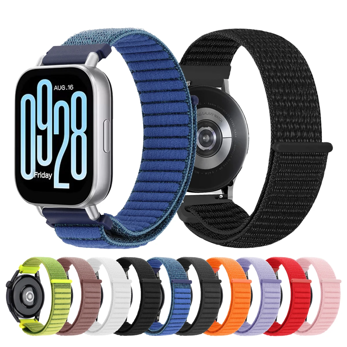 Nylon Velcro Strap 22mm Loop Band - Color 2 Bracelet Wristband