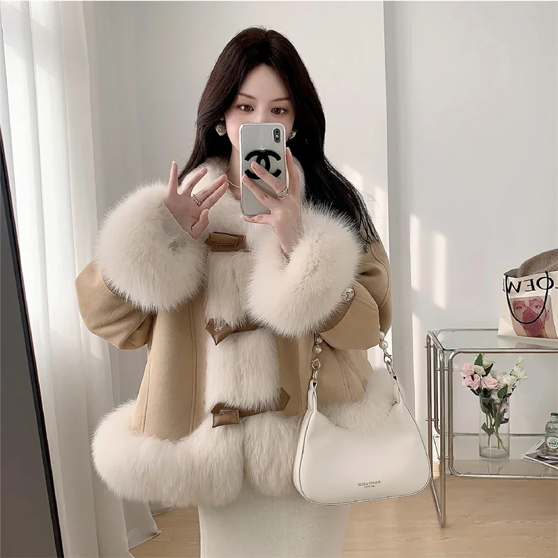 Winter New Women's Fur Coat Premium Fox Fur Coat Long Coat Korean Fur Fashion Loose Coat Thick Warm Women's Fur Coat