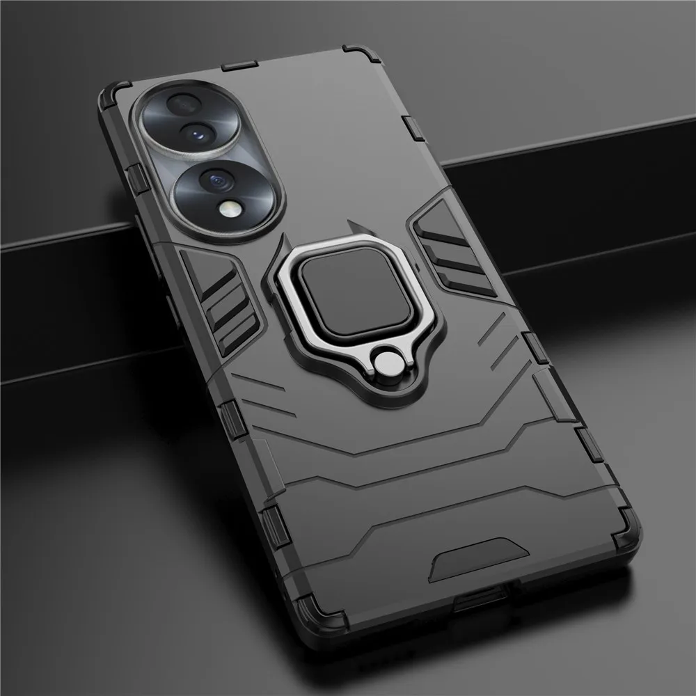 

Honor 70 For Honor 70 Case Luxury Armor Magentic Ring Car Holder Cover for Huawei Honor70 Cover FNE-AN00 FNE-NX9 Funda Coque