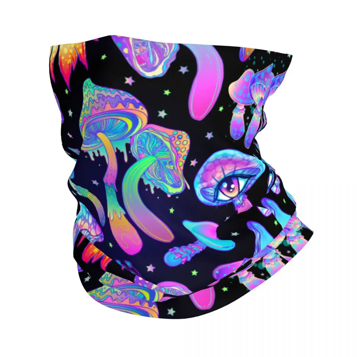 

Trippy Mushroom Psychedelic Bandana Neck Cover Printed Shrooms Balaclavas Wrap Scarf Headwear Running for Men Women Adult