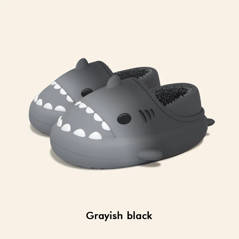 Comwarm Winter Männer Shark Hausschuhe Flauschigen Männer Cartoon Hausschuhe Plüsch Männer Shark Baumwolle Schuhe Im Freien Wasserdichte Fuzzy Männer Hausschuhe – Detail 10