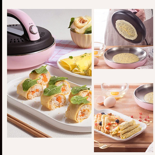 220V spring roll Machine Electric Crepe Maker Pancake Machine baking pan  Pie Cake maker Nonstick Griddle kitchen cooking tools - AliExpress