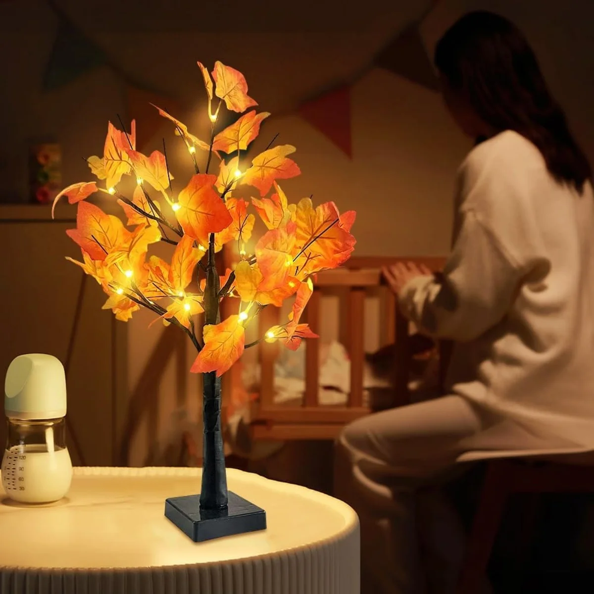 24-LED Black Birch Tree Lamp – Halloween & Holiday Decor 4