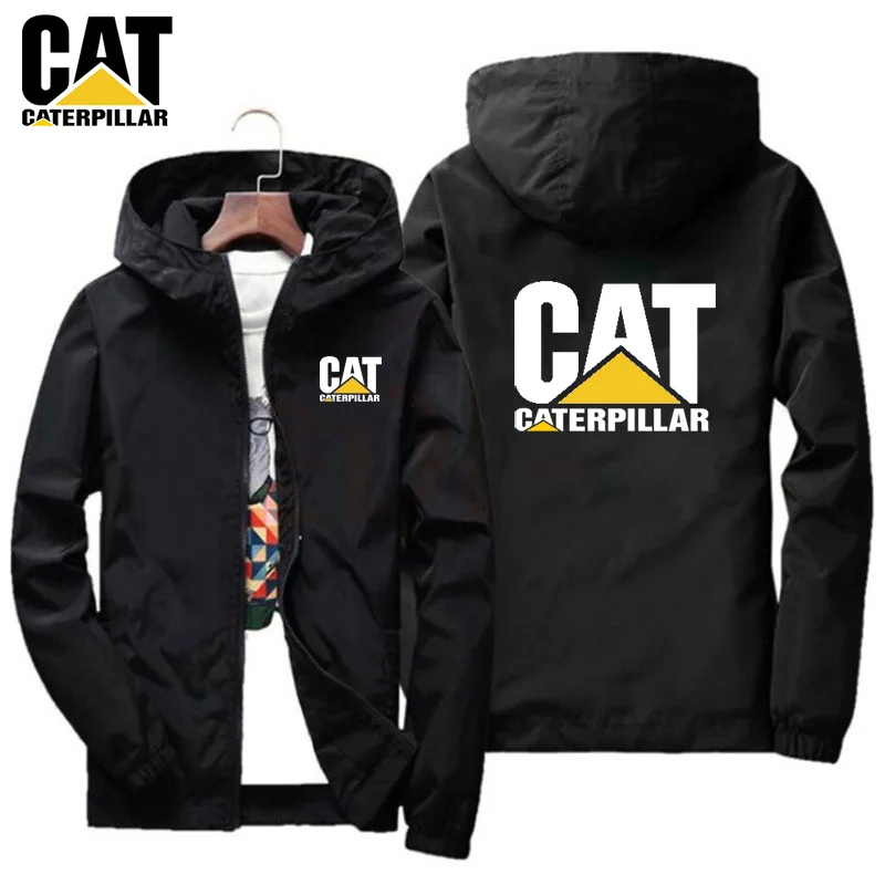 

CATERPILLAR Embroidered Jacket Bomber Jacket Men's Sun Protection Skinwear Four Seasons Men's Fitness Sweatshirts Zip-Up Jacke