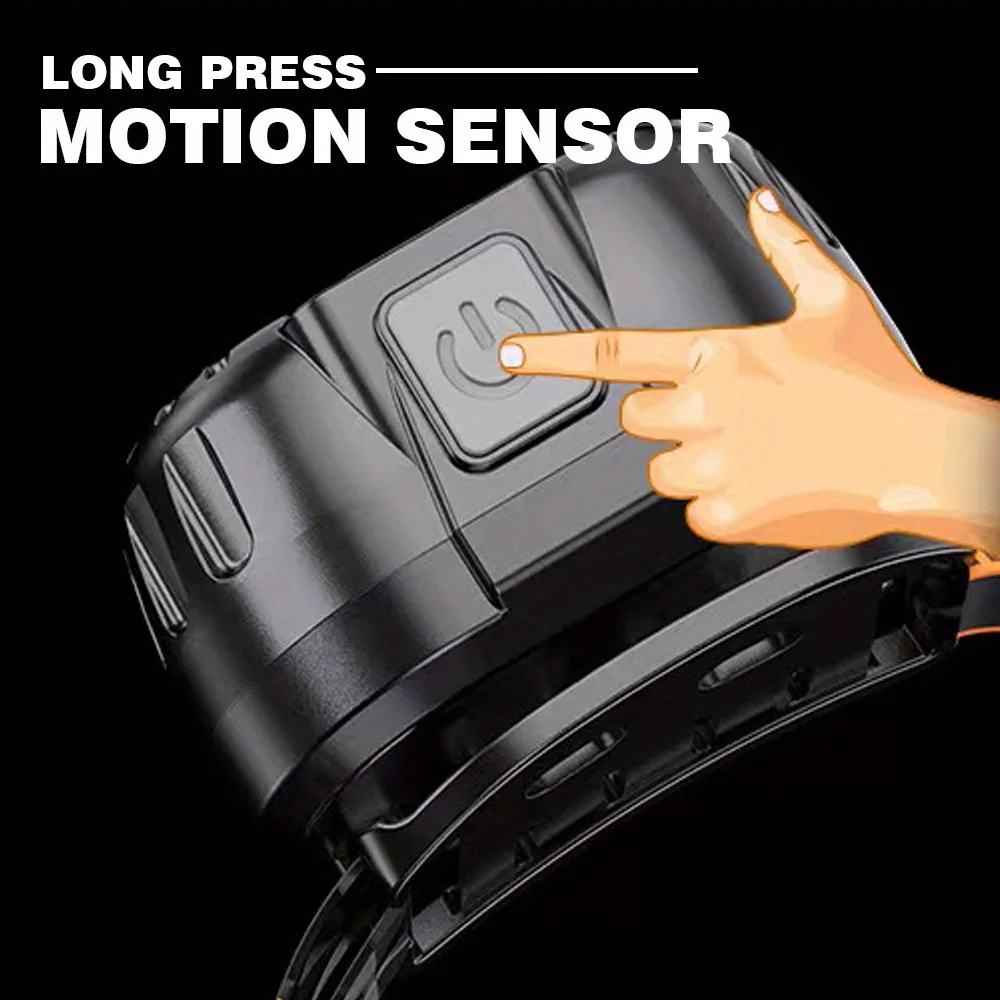 Rechargeable Sensor LED Headlamp Outdoor Waterproof Headlight With Motion Detection For Fishing Camping Hiking Emergency Light