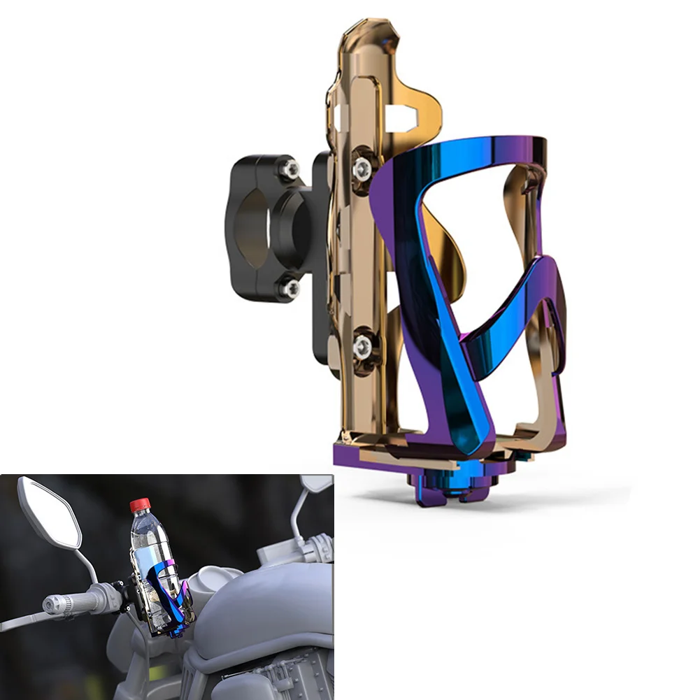 

Motorcycle Cup Holder Handlebar Mount Beverage Drink Water Bottle For ATV Bike