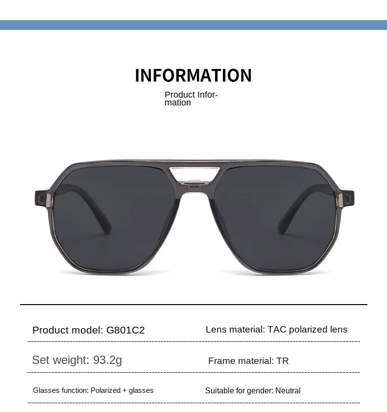 Neue Magnetische Clip-On Sonnenbrille mit Polarisierten Nachtsichtgläsern, Fahrerbrille mit Getönten Gläsern und Transparentem Grauen Rahmen – Detail 9