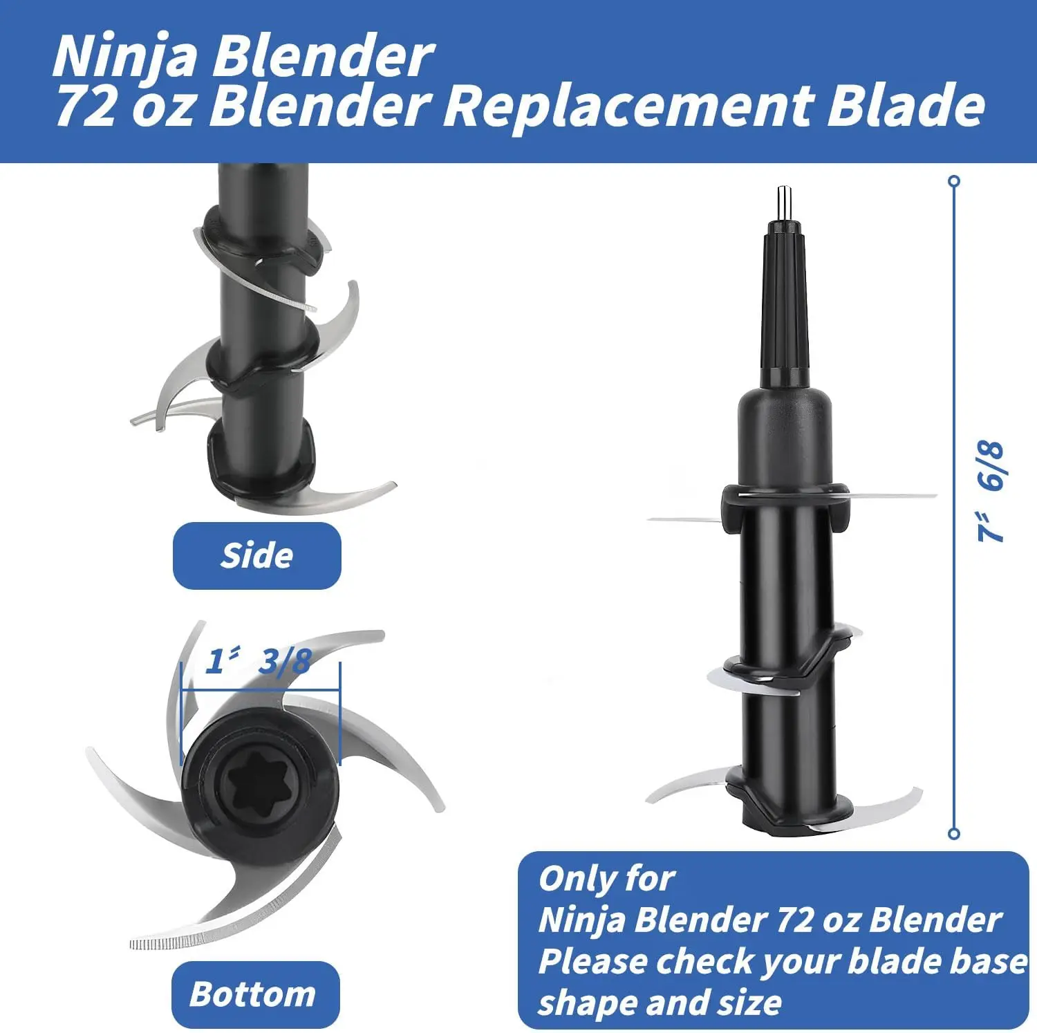 Replacement Blades for Ninja Blender Kitchen System 1100W 1200w