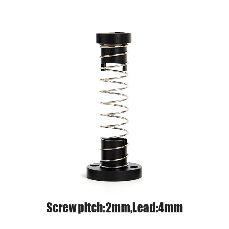 1 Pcs T8 Anti-backlash Lead Screw Brass/POM 2MM 4MM 8MM 3D Printer Parts Anti-backlash Spring Nut High Quality 