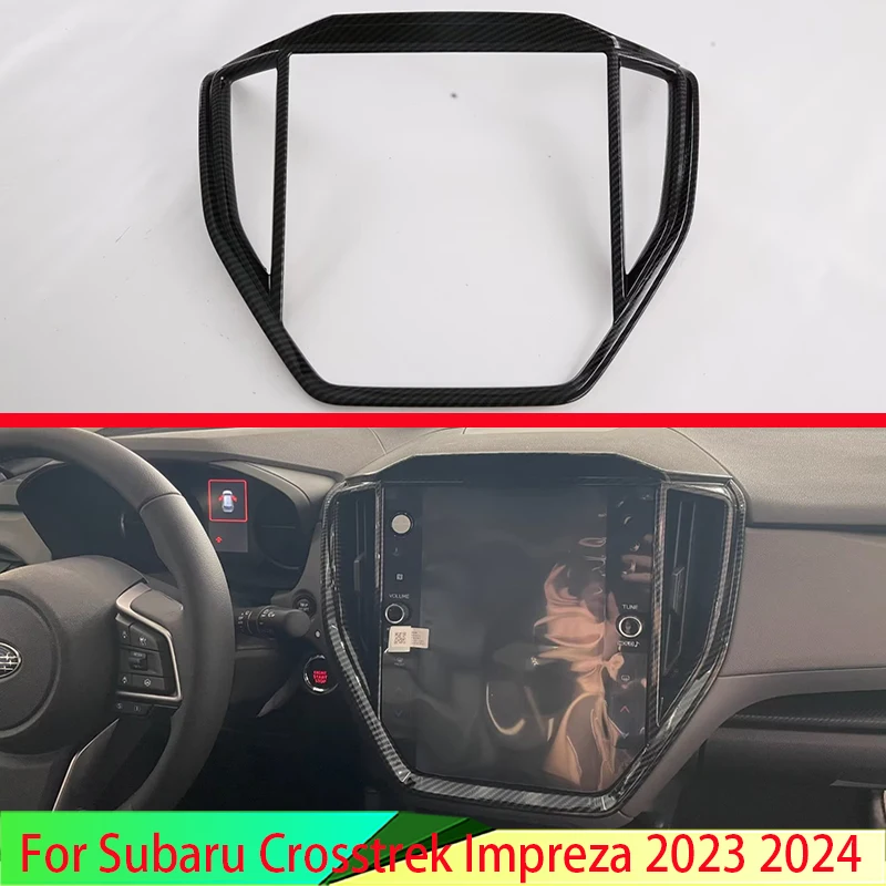 

Автомобильные аксессуары для Subaru Crosstrek Impreza 2023 2024, стильная навигационная коробка из углеродного волокна, панель переключателя навигации, отделочная крышка