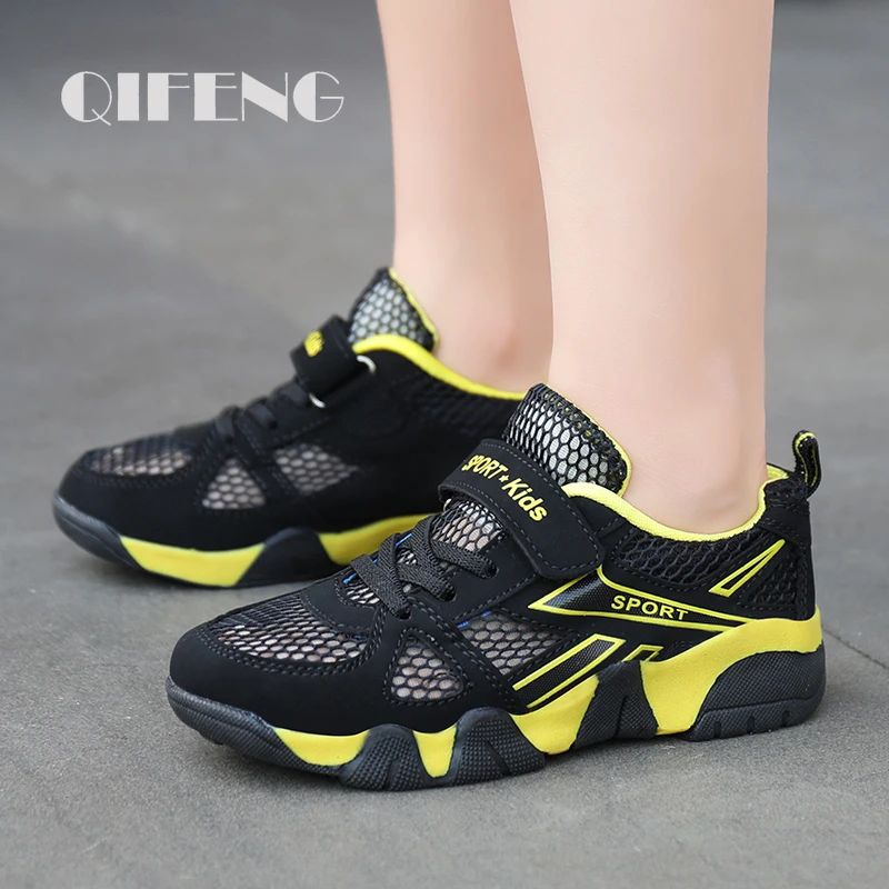 

New Arrival Boys Fashiong Skate Shoes Summer Children Breathable Anti-Skid Outdoor Mesh Sneakers Kid Baby Sport Footwear White