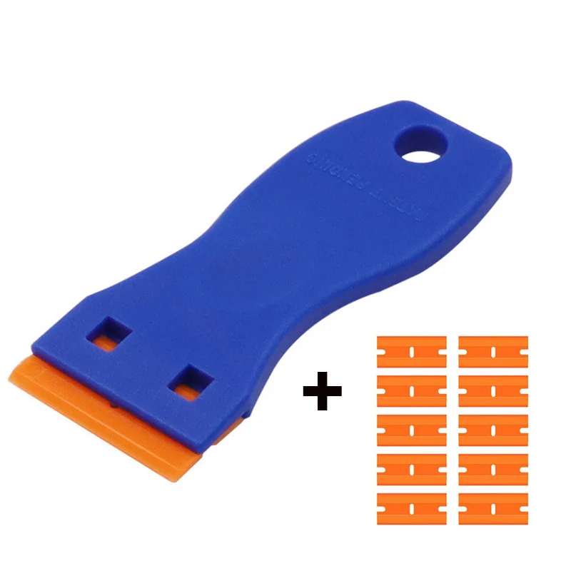 Plastic Razor Scraper for Car Window Glass with 10pcs Blades
