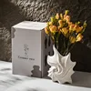 CAPIRON Ceramic Conch Vase Modern Minimalist Home Design Ornaments Mantel Bookshelf Living Room Desktop Decoration Accessories 5