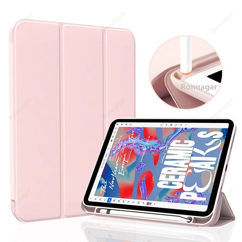 Capa para Tablet com Slot para Lápis para Ipad Funda Case Ipad 10.9 10ª Geração 10.9in Ipad10 Gen 2023