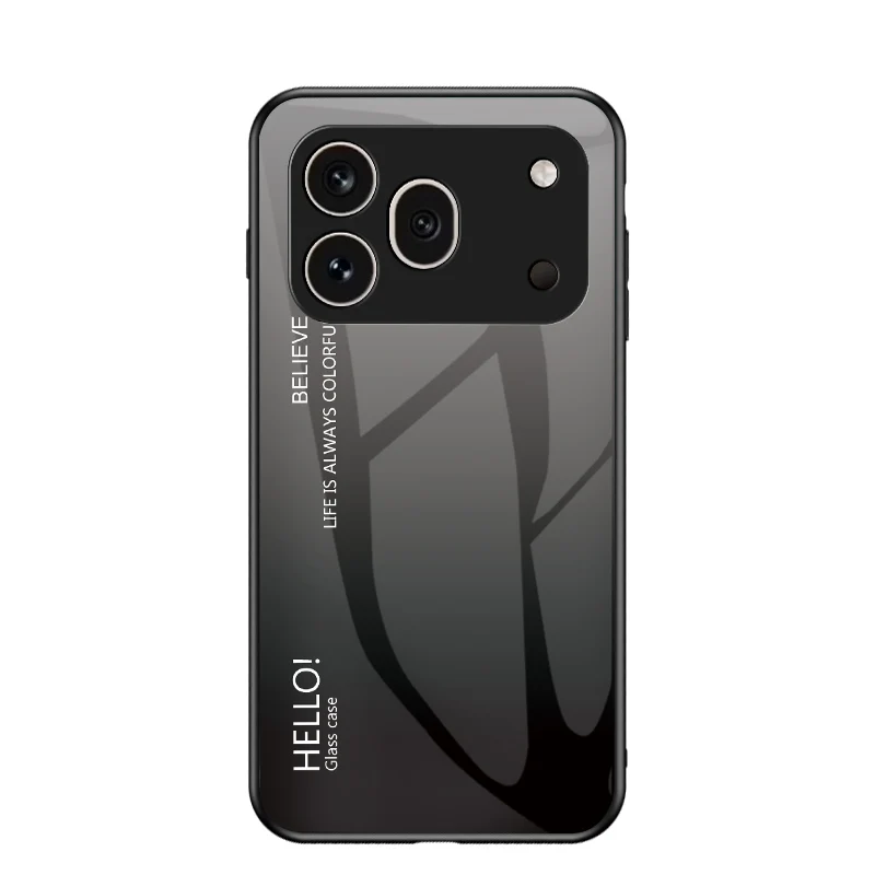 Premium Gradation Tempered Glass Protective Case with Hard Back Bumper