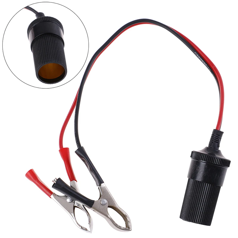 시가 라이터 전원 소켓 어댑터 플러그, 클립 온 배터리 단자, 12V
