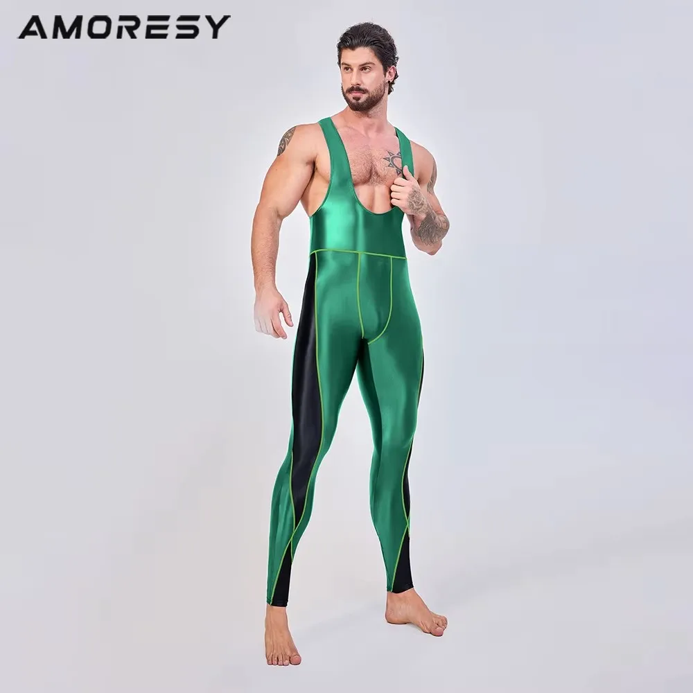 AMORESY Leonidas Series Suspender Backless Cycling Sports Fitness Tights Nine-point Pants Overall Catsuit All-purpose Jumpsuits 5