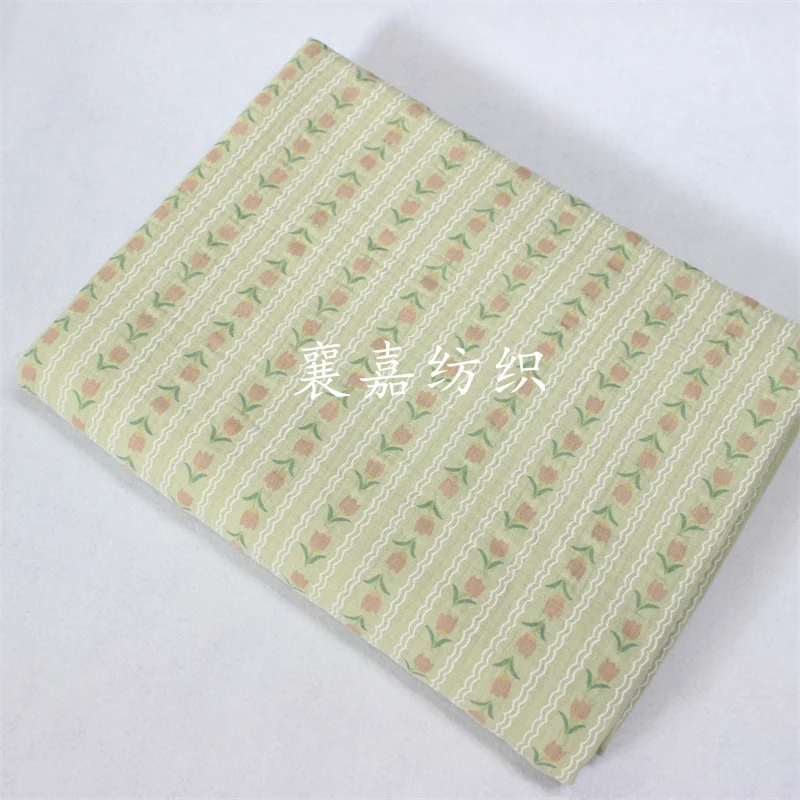 Soft and Comfy Cotton Fabric for DIY Projects-Tulip Print Design, 135x50cm