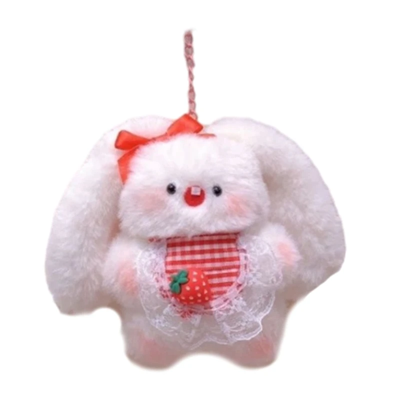 

Long Eared Rabbit Keychain Plush Rabbit Ornament Women Handbag Decorations School Student Backpack Cartoon Pendant