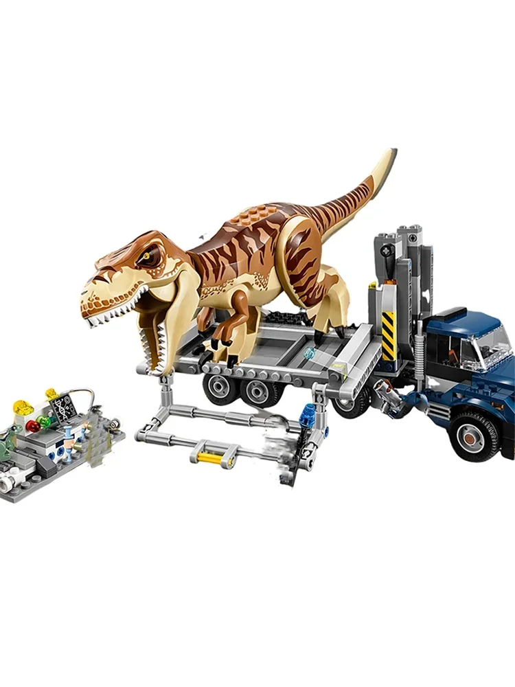 Kompatible Marken-Bausteine Dinosaurier-Serie Bauklötze 75933 T. rex Transport-LKW MOC World Park Spielzeug für Kinder Geschenke – Detail 1
