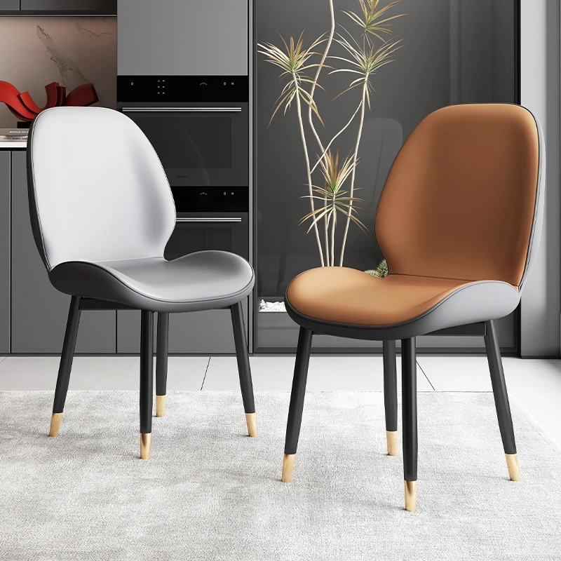 

Waterproof Modern Dining Chair Luxury Elegant Occasional Leather Dining Chairs Nordic Kitchen Cadeira De Jantar Salon Furniture