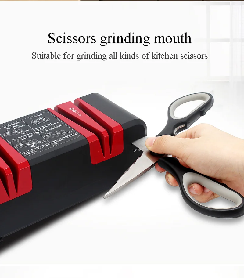 Electric Knife Sharpener Automatic Cut Sharpeners with 15 Degree Bevel