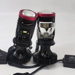 Dual LED Projector Mini Lens Headlight Conversion Kit with Turbo Fan, 120W (6000K White)