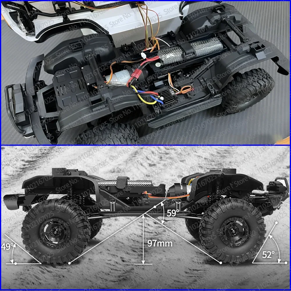 Hb R1001 Rc Crawler 1/10 Rc Car 4wd Rtr With Led 2.4g