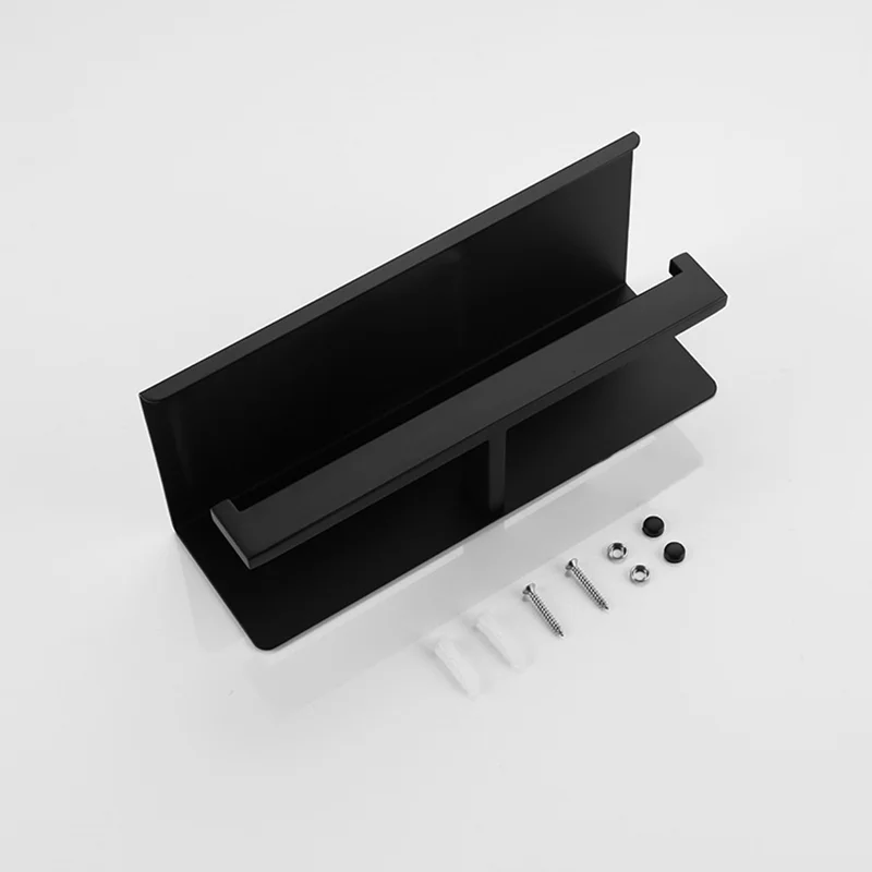 Stainless Steel Double Toilet Paper Holder Wall Mounted Toilet Roll Paper Towel Holder Cell Phone Bathroom Accessories
