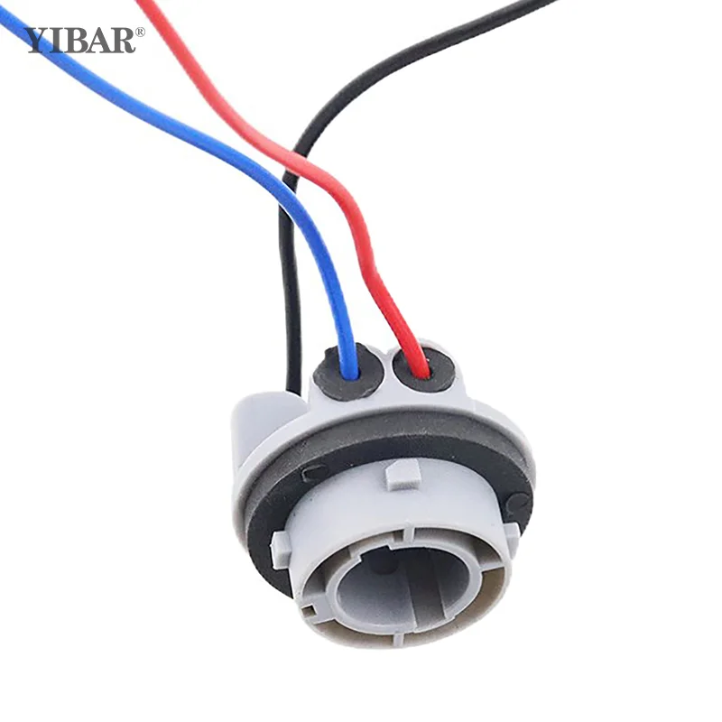 2개 자동차 브레이크 라이트 1157 전구 소켓 BAY15D 램프 거치대 P21/5W 어댑터 베이스 커넥터 액세서리