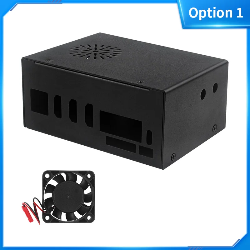 Orange Pi 5 Plus Metal Case with Fan Optional Antenna Aluminum Heatsinks eMMC Wi