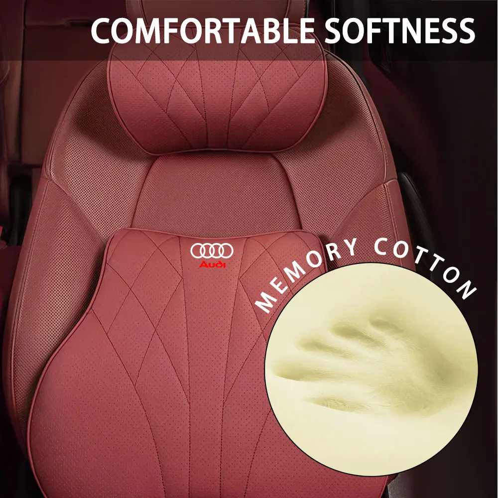 Ergonomic Car Seat Neck and Lumbar Support Cushion Set