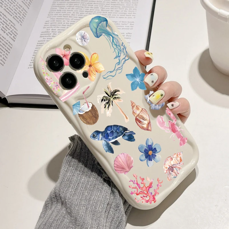 Elegant Blue Seashell Phone Case Cover