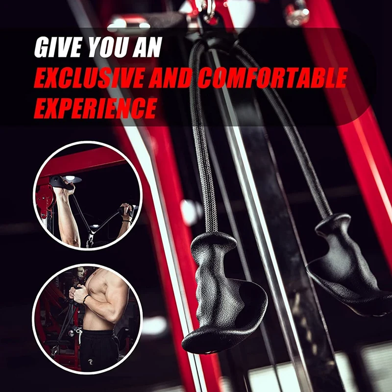 Ergonomic Triceps Rope Pull Down with Anti-Slippery Natural Rubber Grip for More Muscle Fibers-Gym Rope for Push Downs gym accessories,gym workout rope