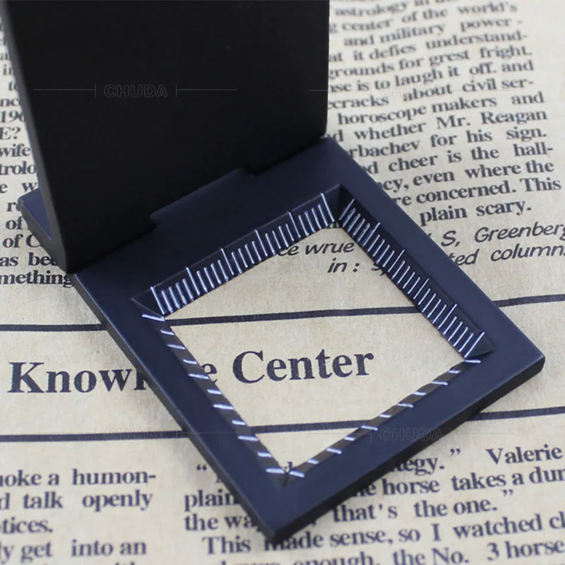 Irfora Loupe Carrée en Tissu à Support Pliable LED, avec Lentille 10X, Outil de Bijoutier de Montre pour L'inspection la Lecture