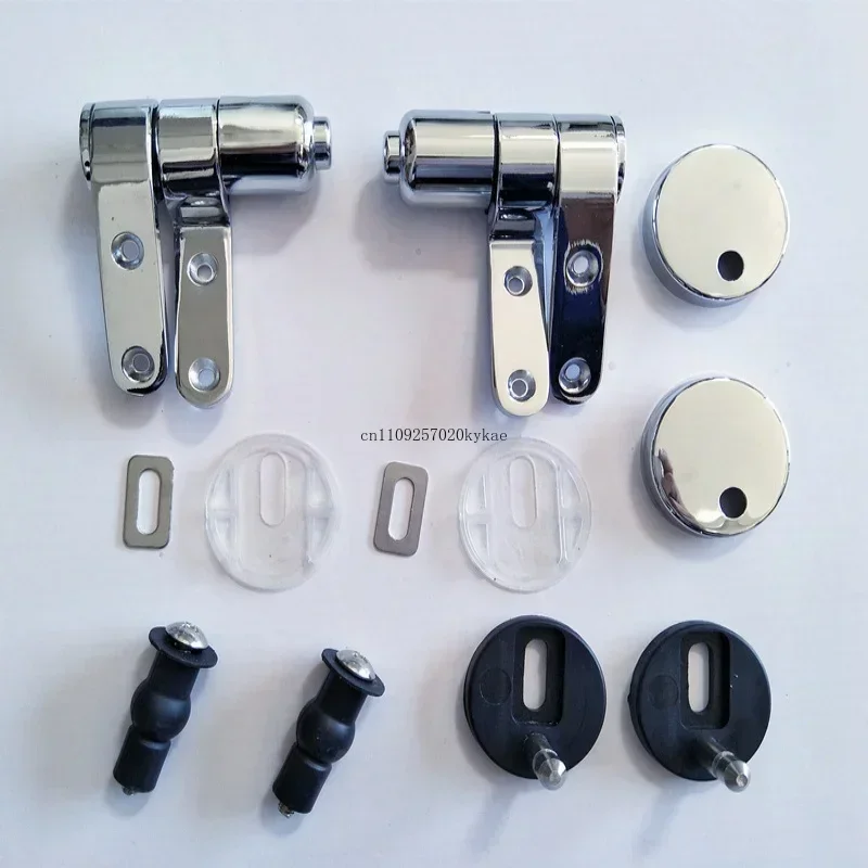 ฝารองนั่งชักโครกสแตนเลส ปิดแบบนุ่มนวล บานพับปลดเร็ว ฝาไม้จริงผสมเรซิ่น สีทอง/สีเงิน สำหรับตกแต่งห้องน้ำ 1